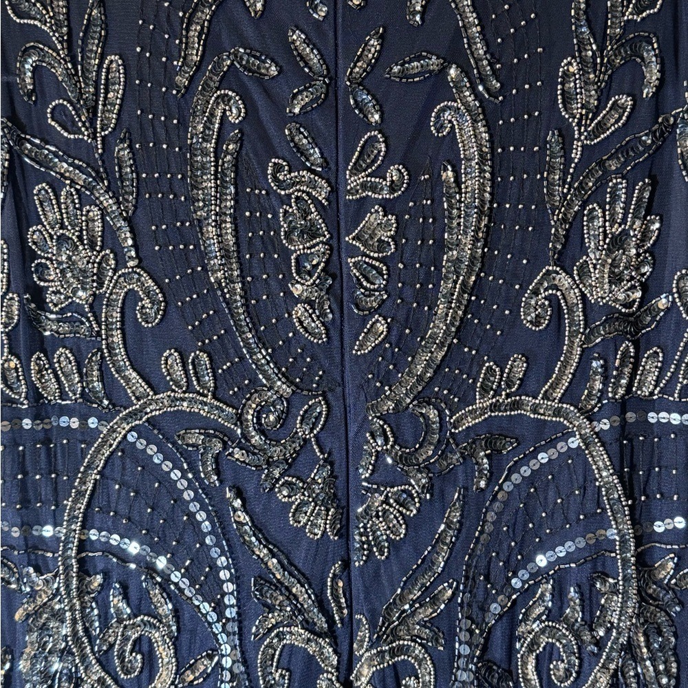 Pisarro Nights Midnight Blue Beaded Gown Mother of Bride/Groom - Picture 10 of 15